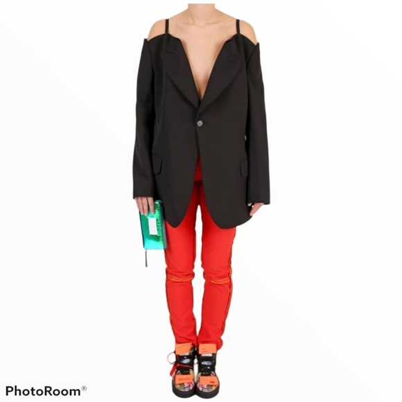 BEN TAVERNITI UNRAVEL PROJECT Red Reverse Boyskinny Jeans Lipstick NEW Size W26 - Picture 9 of 11